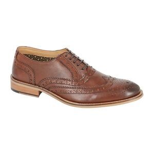Roamers Mens Conker Leather Brogues / Brown